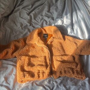 Forever 21 Orange Teddy Jacket